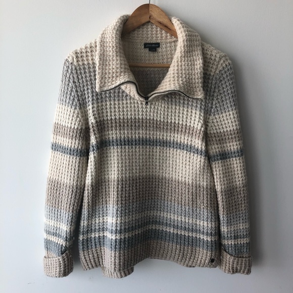 Eddie Bauer Wool Knit Mock Sweater - Picture 1 of 4